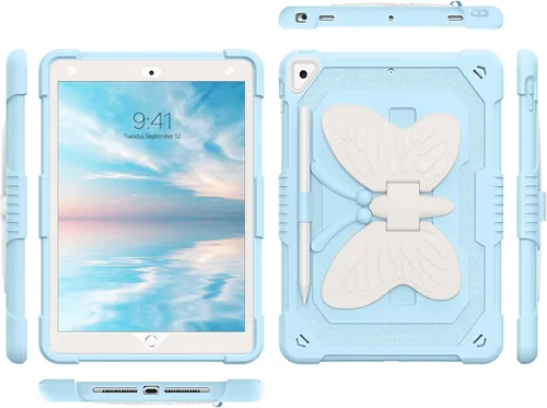 Miniatura 2 de YINLAI Funda para iPad de 9ª, 8ª y 7ª generación de 10.2 pulgadas, iPad Air de 3ª generación con soporte para lápiz y soporte para lápices