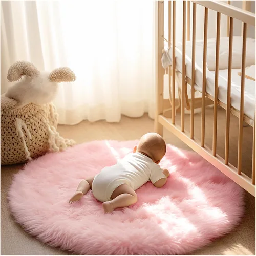 Miniatura 39 de Ashler Home Deco - Tapete de pelo sintético de oveja, mullido, suave, de 2 x 3 pies, lavable a máquina, dormitorio, habitación de los niños, sala