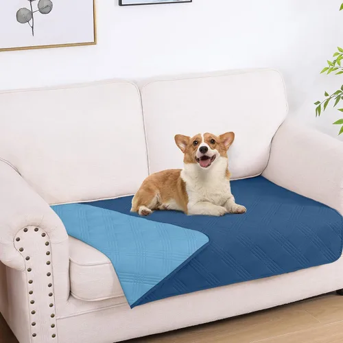 Miniatura 79 de hyha Manta impermeable para perros, manta reversible para cama de mascotas, funda suave para sofá/sillón lavable para perros, fundas impermeables