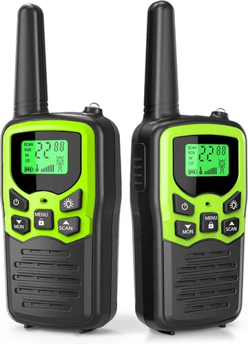 Miniatura 3 de MOICO Walkie Talkies de largo alcance para adultos con 22 canales FRS, Walkie Talkie familiar con linterna LED, pantalla LCD VOX para senderismo