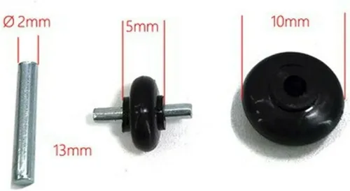 Miniatura 6 de Paquete de 2 ejes y rodillos motorizados Ruedas de eje pequeño para Dyson DC35 DC45 DC62 All V6 SV03 SV05 SV07 SV09 Aspiradora Powerheads Reemplazo
