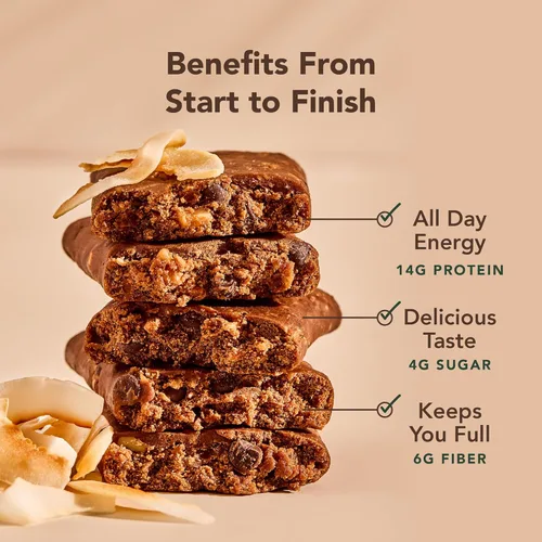 Miniatura 3 de ALOHA Barras de proteínas orgánicas a base de plantas, almendras y chocolate de coco, 12 unidades, barras de 1.98 onzas, veganas, bajas en azúcar