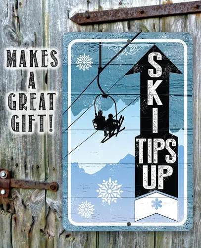 Miniatura 7 de Consejos de esquí - Decoración clásica de cabaña de esquí y decoración de pared de cabaña, accesorios de esquí de nieve, copos de nieve de invierno