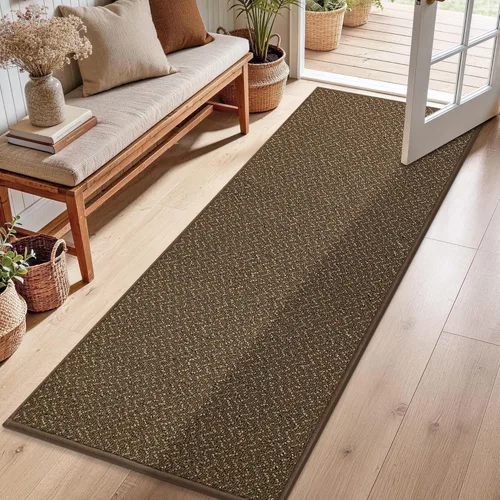 Miniatura 19 de COSY HOMEER Alfombra de pasillo de 2 pies 7 x 10 pies, antideslizante, lavable, absorbente, resistente a las manchas, alfombra para pasillo, entrada