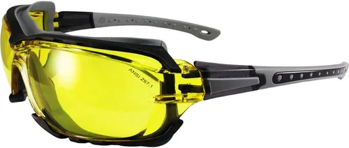 Miniatura 6 de Birdz Gafas de sol acolchadas de seguridad para motocicleta, color gris con lente transparente