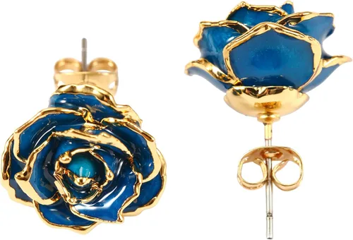 Miniatura 17 de Aretes de rosa chapados en oro para mujer, aretes de rosa de moda, el mejor regalo para esposa, madre en el día de San Valentín, aniversario