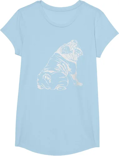 Miniatura 15 de Gracioso Bulldog Inglés playera perro Hund playera regalo, Azul (Heather blue)