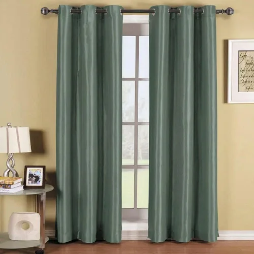 Miniatura 22 de Royal Tradition Cortinas opacas de 42 x 63 pulgadas, juego de 2 paneles de cortinas doradas con aislamiento térmico para oscurecer la habitación
