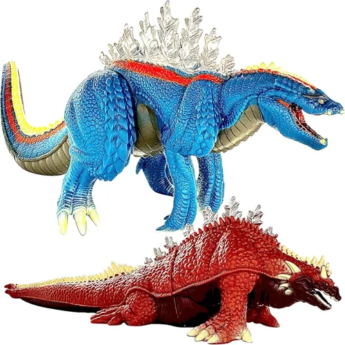 Miniatura 12 de TwCare Juego de 2 figuras de acción de juguete legendarias Shin Monster vs Mecha King Ghidorah, articulaciones movibles, serie de películas, Mecha