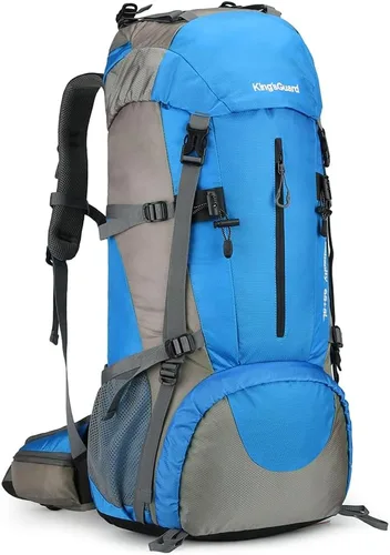 Miniatura 14 de Mochila de 70 L para Camping, Senderismo, Escalada al Aire Libre con Funda Impermeable para Lluvia Verde Armada (ArmyGreen)