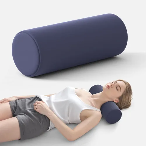 Miniatura 18 de Almohada Cervical de Rollo, Almohadas de Soporte Cervical de Espuma Viscoelástica, Almohadas de Cuello Redondas, Almohadas Cilíndricas de Refuerzo