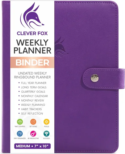 Miniatura 11 de Clever Fox Recambios de carpeta de planificador semanal, juego de recambio de página de planificador de 12 meses, planificador para gestión