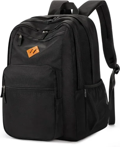 Miniatura 42 de ZORFIN - Mochila de 26 litros para la escuela, universidad y viajes, impermeable, con 8 compartimentos, Verde militar, Moderno
