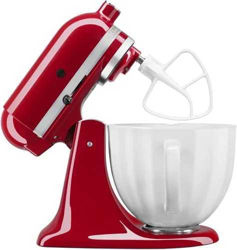 Miniatura 5 de KitchenAid Cuenco de cerámica de 5 cuartos para todos los mezcladores de soporte de cabeza inclinable de 4.5-5 cuartos KSM2CB5PWS, carcasa blanca