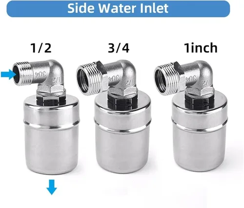 Miniatura 4 de Float Valve Automatic Water Level Control 1/2" 3/4" 1Inch 304 Stainless Steel Floating Installed Inside for Tower Tank(1",Side Water Inlet)