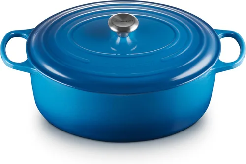 Miniatura 46 de Le Creuset Horno holandés ovalado Signature de hierro fundido esmaltado, 2.75 cuartos de galón., Blanco