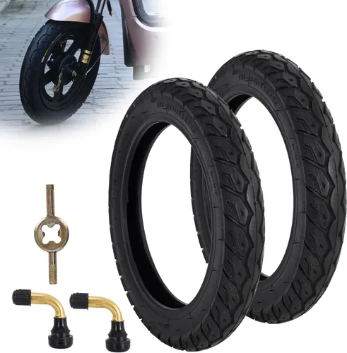 Miniatura 9 de Neumático sin cámara de 14 x 2.125, neumático eléctrico de bicicleta de 14 x 2.125 con válvula en ángulo para bicicleta plegable eléctrica de 14 1