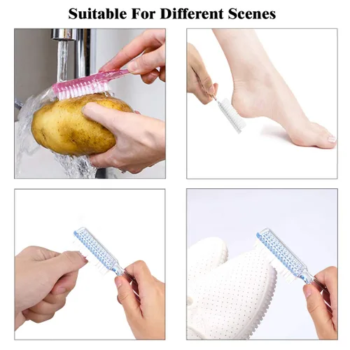 Miniatura 2 de Cepillo de uñas, 10 piezas de cepillo de uñas con mango de agarre, cepillos de uñas multicolor para limpieza, cepillo de limpieza de uñas para dedos
