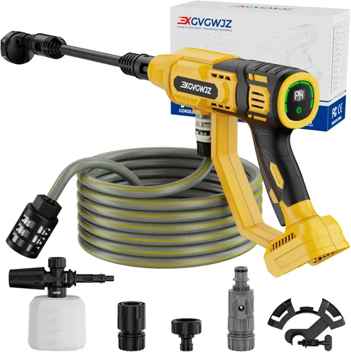 Lavadora portátil inalámbrica compatible con batería Dewalt de 20 V, herramienta de limpieza portátil de mano de 700 PSI con motor sin escobillas,