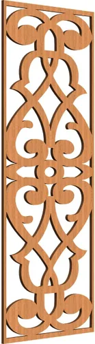Miniatura 198 de 9 3/8"W x 24 3/8"H x 1/4"T Bellaire Decorativos Paneles de pared de madera calado, abedul