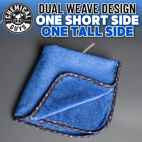 Miniatura 9 de Chemical Guys Toallas profesionales de microfibra de alta calidad para autos, azul, 16 x 16 pulgadas, paños ultra suaves y sin arañazos