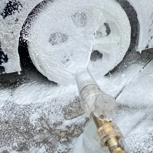 Miniatura 7 de Raincovo Cañón de espuma para lavadora a presión, cañón de espuma Snow Clear para lavado de autos, filtro de acero inoxidable, boquilla ajustable