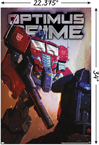 Miniatura 3 de Hasbro Transformers Optimus Prime - Póster de pared, 34 pulgadas de largo x 22.4 pulgadas de ancho, versión sin marco