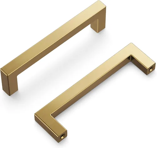 Miniatura 61 de Hickory Hardware - HH075326-BGB - Manija de la colección Skylight, 3 pulgadas de centro a centro, latón dorado cepillado.