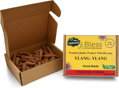 Miniatura 3 de Bless International YLANG-YLANG - Conos de incienso 100% naturales hechos a mano, sumergidos a mano, orgánicos, sin productos químicos