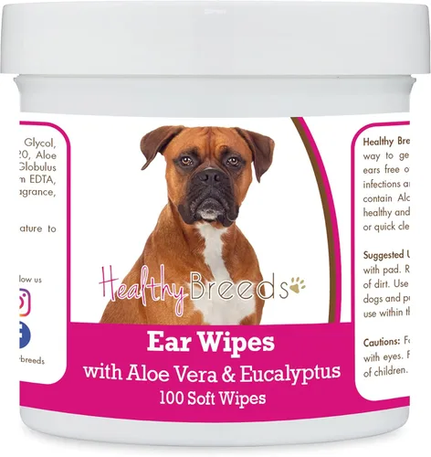 Miniatura 26 de Healthy Breeds Pastor alemán, silla de montar, toallitas de limpieza de oídos con aloe y eucalipto para perros, 100
