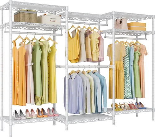 Miniatura 13 de VIPEK V5i Perchero de Ropa Armarios de Dormitorio Organizador de Closet Independiente, Closet Guardarropa Portátil Perchero de Ropa Resistente con 8