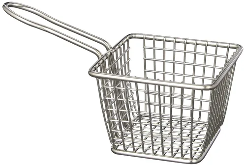 Miniatura 3 de American Metalcraft FRYT433 - Cesta rectangular de acero inoxidable para papas fritas, 4 pulgadas de largo x 3 pulgadas de ancho, color plateado