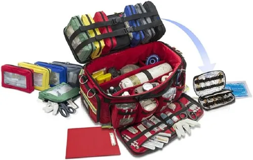 Miniatura 2 de LLUSA EB02.010 Critical RED Elite ALS First Responder - Bolsa de lona ligera, Rojo -, Ligero