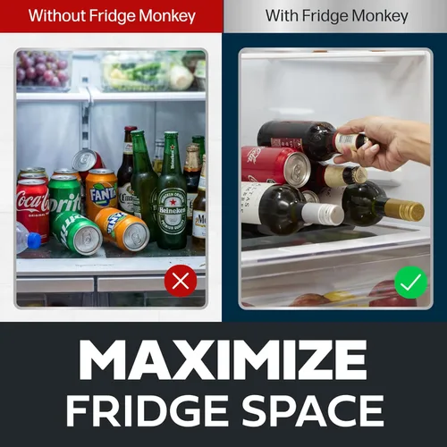 Miniatura 6 de Cooks Innovations Organizador de bebidas para nevera, 1 paquete de organizadores y almacenamiento para refrigerador, soporte para botellas de agua