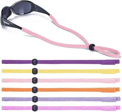 SHINKODA Paquete de 6 correas para gafas - Cordón universal para anteojos - Cordón retenedor de gafas para lectura, seguridad, deportes y gafas de