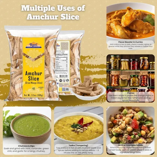 Miniatura 3 de Rani Amchur (Mango) - Rebanadas enteras secas de 3.5 onzas (3.53 oz) ~ Todo natural, origen indio, sin color, apto para gluten, vegano, sin OMG, sin