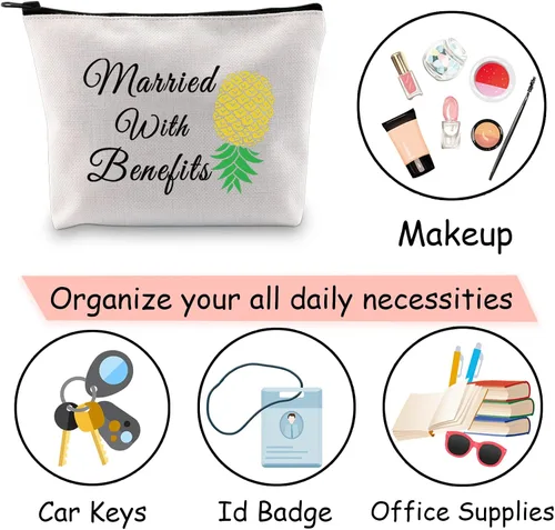 Miniatura 7 de JXGZSO Divertido Swinger Regalo Adulto Invertido Piña Maquillaje Bolsa Casado Con Beneficios Swingers Estilo de Vida Regalos, Casado con beneficios