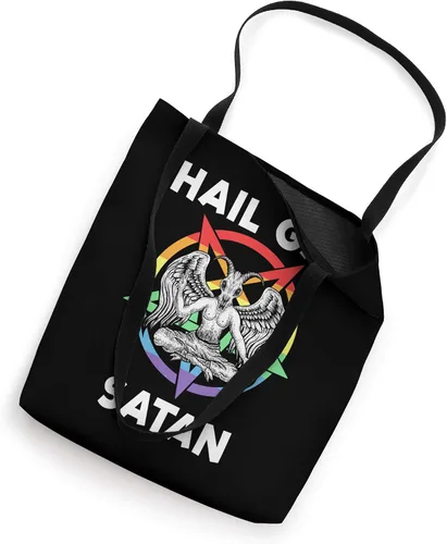 Miniatura 2 de Funny Hail Gay Satan LGBT Goth Gay Pride Baphomet - Bolsa de mano