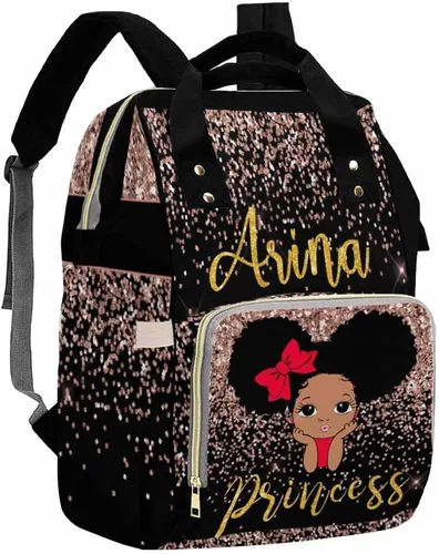 Miniatura 15 de Artsadd Bolsa de pañales con foto personalizada para mamá, mochila personalizada con correas para cochecito, bolsa de hombro de viaje grande, bolsa