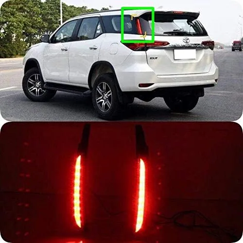 Luz trasera del pilar del tronco del LED Freno de la columna de la lámpara LED Freno/Luz de conducción Reemplazo para Toyota Fortuner 2015-2017