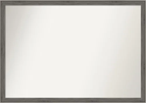 Miniatura 547 de Amanti Art Espejo personalizado, espejo de baño gris plomo a rayas, espejo de pared o espejo de tocador de baño sobre el fregadero