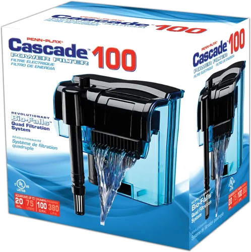 Miniatura 3 de Penn-Plax Filtro de alimentación Cascade 100 - Filtro colgante con filtración cuádruple - Ideal para instalaciones de agua dulce y agua salada