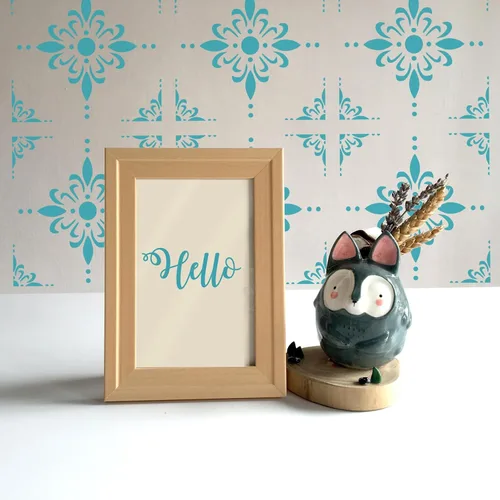 Miniatura 6 de Plantillas de pared reutilizables para pintar pisos, porche delantero, patios de hormigón, paredes, azulejos, madera, manualidades de decoración