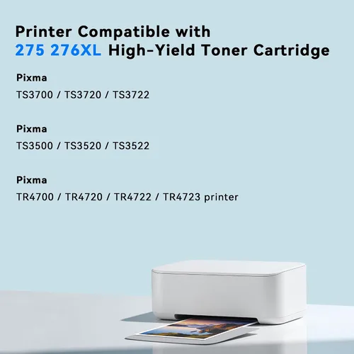 Miniatura 2 de Cartucho de tinta remanufacturado 275XL y 276XL para Canon PG-275 y CL-276 Combo Pack compatible con impresoras Canon PIXMA TS3520 TS3522 TS3500