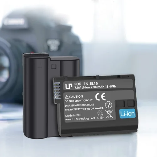 Miniatura 8 de LP EN-EL15C Batería de Reemplazo, 2200 mAh EN-EL15a/EN-EL15b Batería Compatible con Nikon D7500, D7200, D7100, D7000, D850, D750, D500, D810a, D810