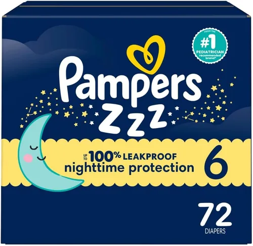 Miniatura 21 de Pampers ZZZ Pañales Nocturnos, Talla 7 (41+ libras), 36 Unidades, Protección Nocturna Pañales Desechables para Bebé, Protección Nocturna contra