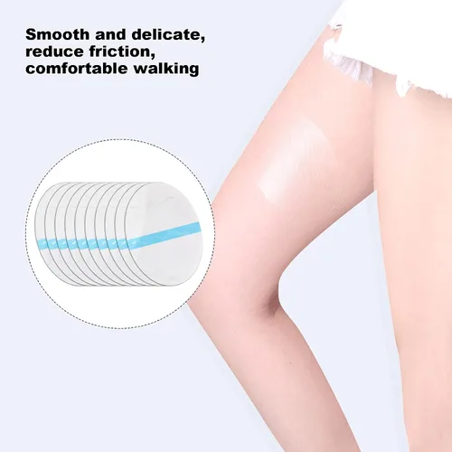 Miniatura 7 de Fdit 10pcs Thigh Anti Friction Pads, Transparent TPU Sweat Absorbing Body Care Patches Unisex Disposable Knee Calf Anti Friction Pads for Adults