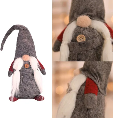 Miniatura 9 de KESYOO Adorno de muñeco de gnomo de Navidad sueco Tomte, adorable muñeca sin rostro, sueco, escandinavo, Papá Noel, decoración de escritorio
