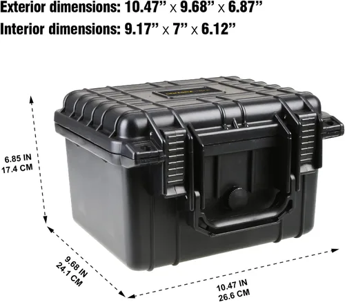 Miniatura 3 de Olympia Funda rígida impermeable de 10.47" con espuma personalizable DIY, apta para el uso de equipo, accesorios, cámara, etc