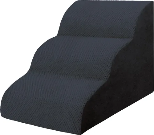 Miniatura 32 de Escaleras para perros pequeños, rampa de espuma de alta densidad para perros, escalones extra anchos antideslizantes para camas altas o sofá